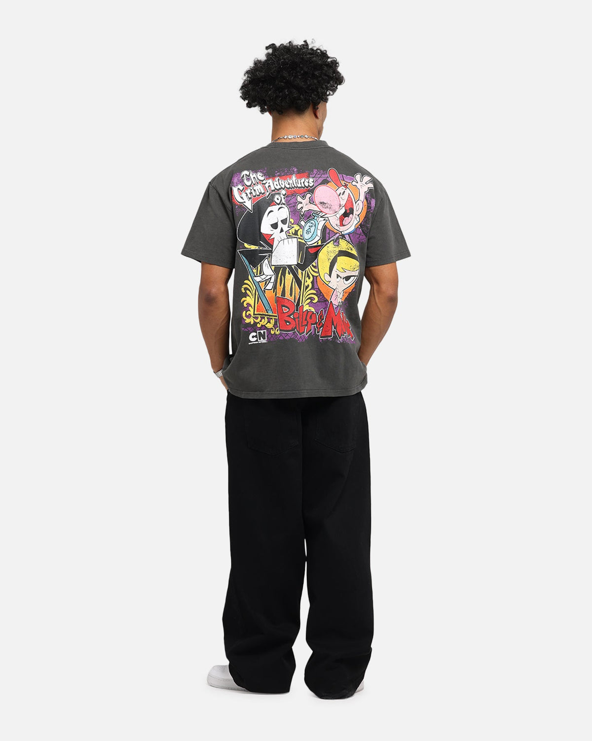 American Thrift X Cartoon Network Grim Adventures Heavy T-Shirt Black Wash