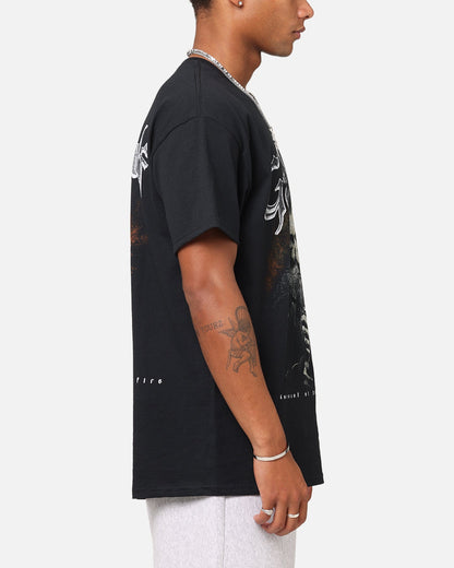 Goat Crew X Lord Of The Rings Gandalf Fire T-Shirt Black