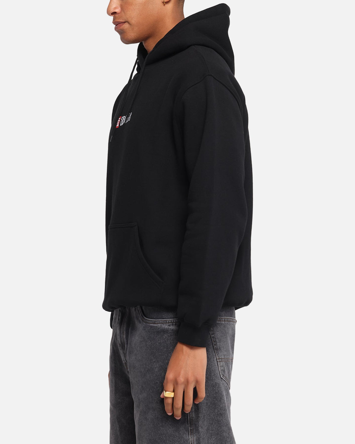 S Double S-Cube Block Hoodie Black