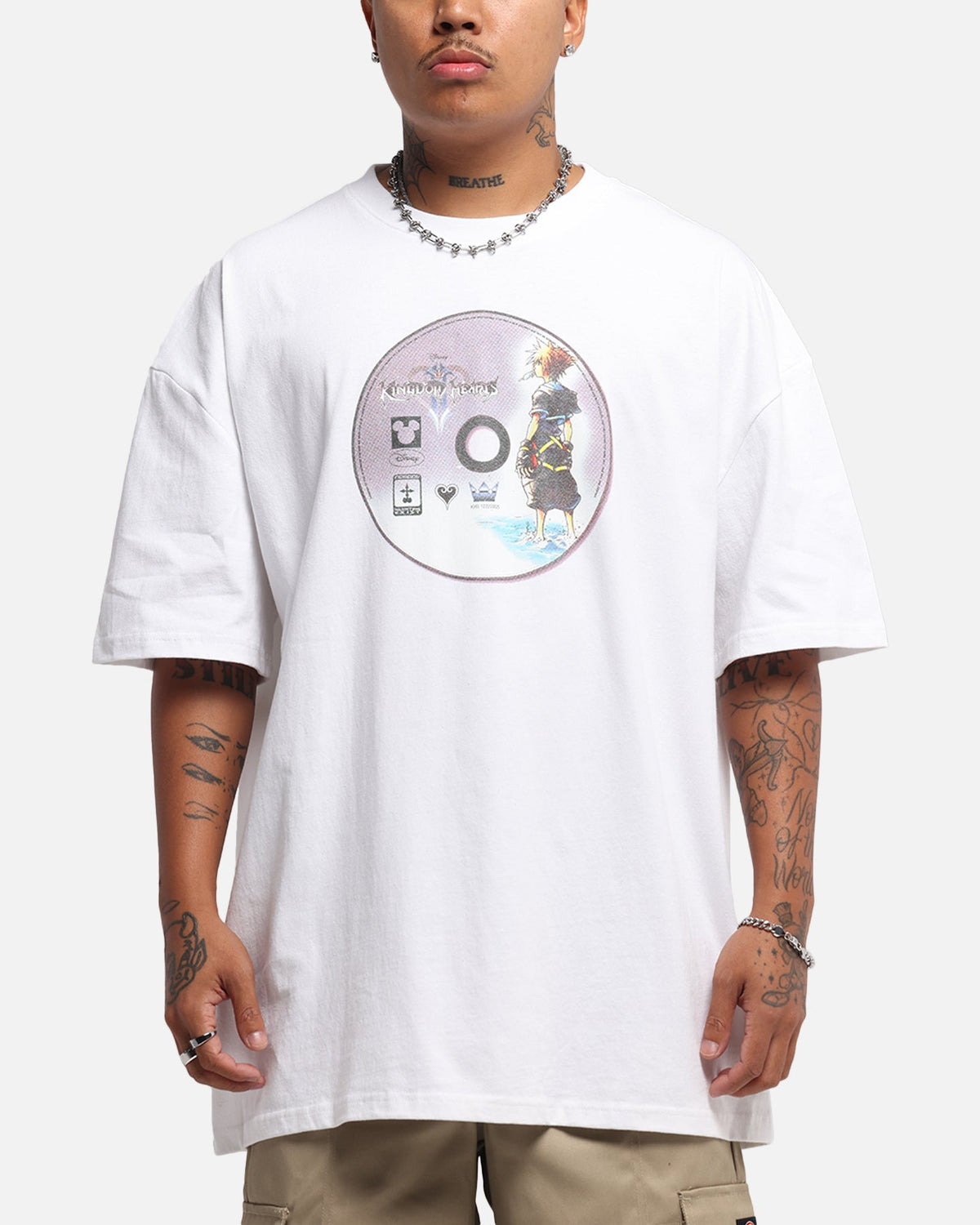 Goat Crew Disney Kingdom Hearts Disc Heavy T-Shirt White