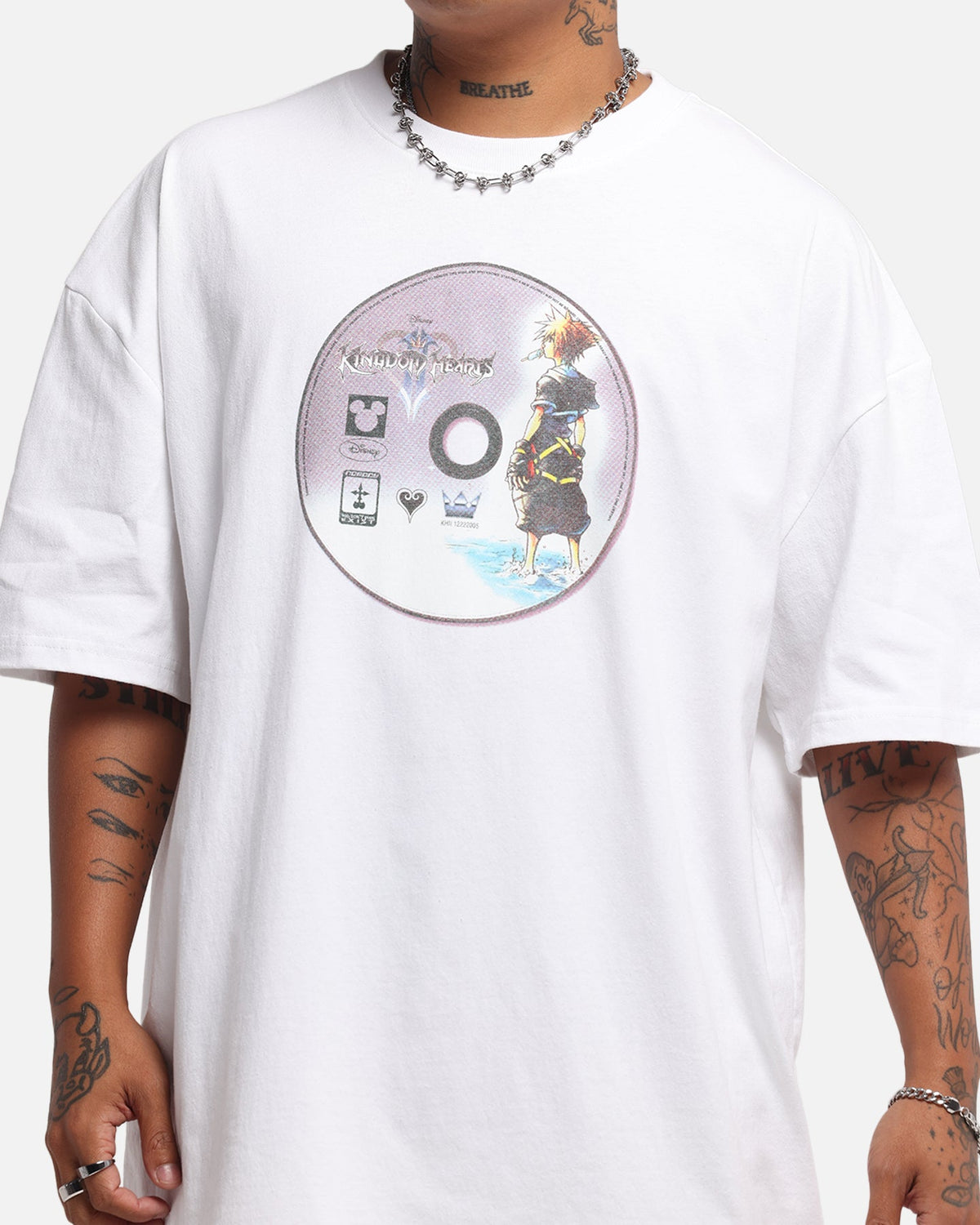 Goat Crew Disney Kingdom Hearts Disc Heavy T-Shirt White