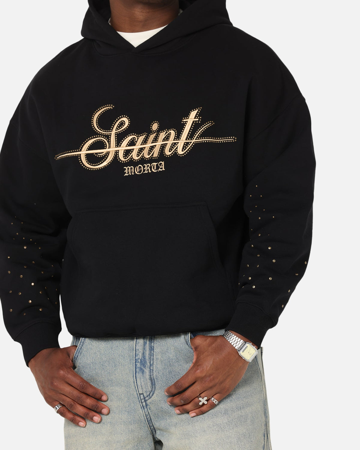 Saint Morta Rodeo Drive Boxy Hoodie Black