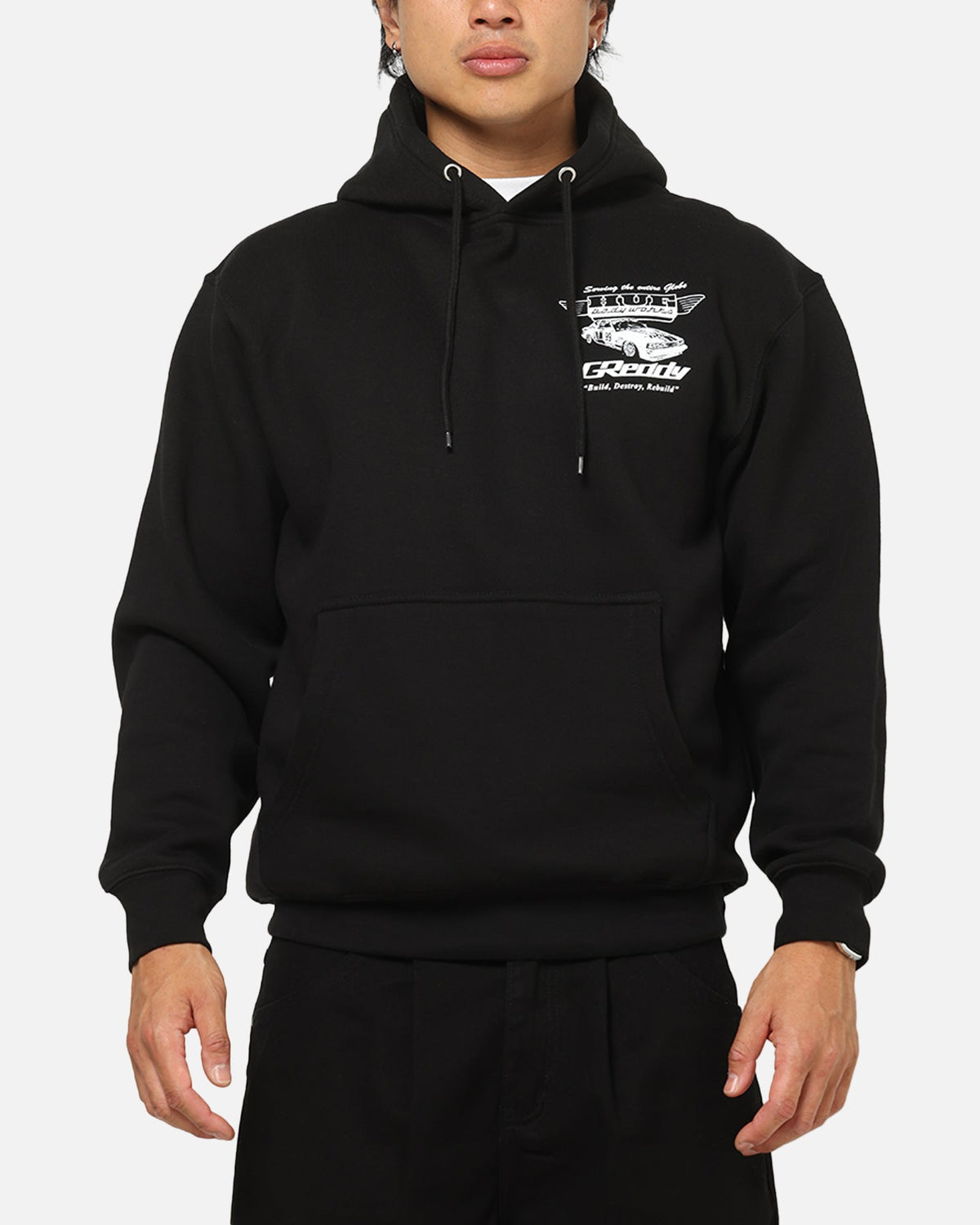 Huf X Greddy Body Works Hoodie Black