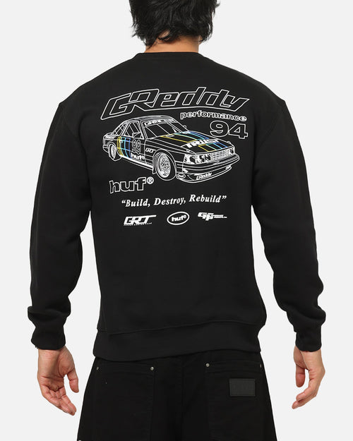 Huf X Greddy Retro Mod Crewneck Black