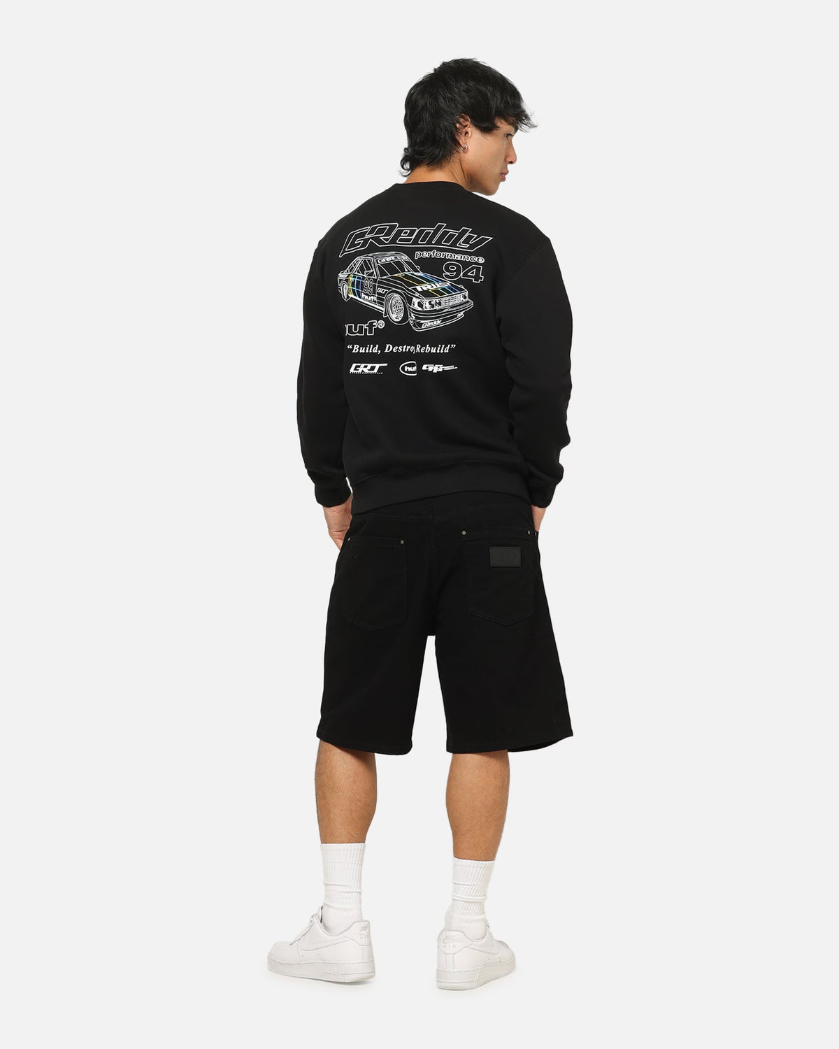 Huf X Greddy Retro Mod Crewneck Black