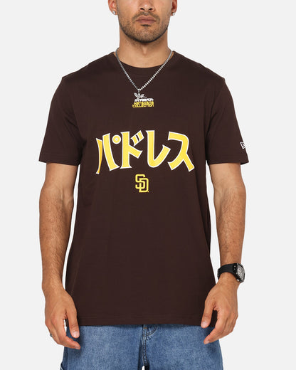 New Era San Diego Padres 'Hyperfly Katakana x MLB' T-Shirt Dark Brown