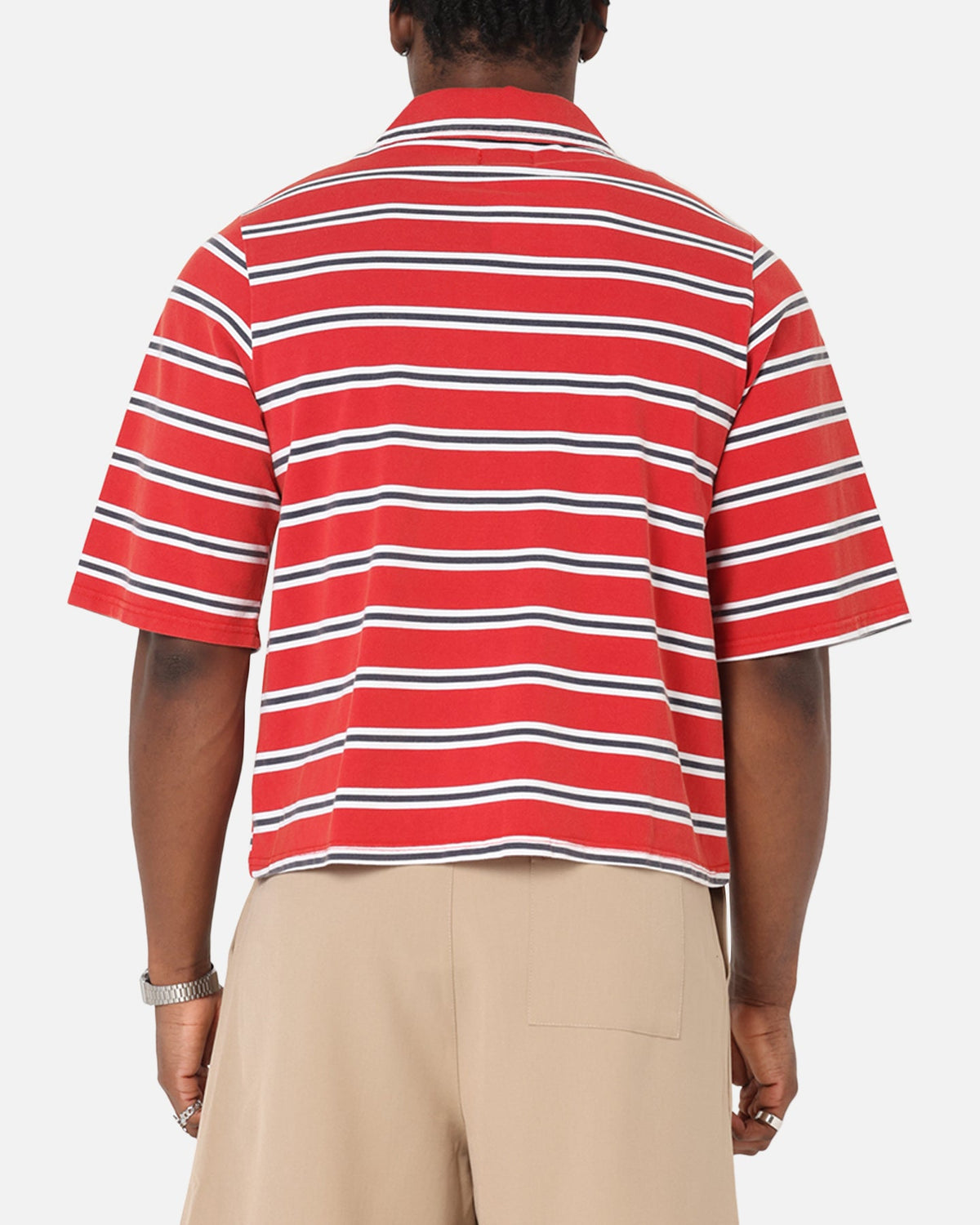 XXIII Striped Polo T-Shirt Red Stripe