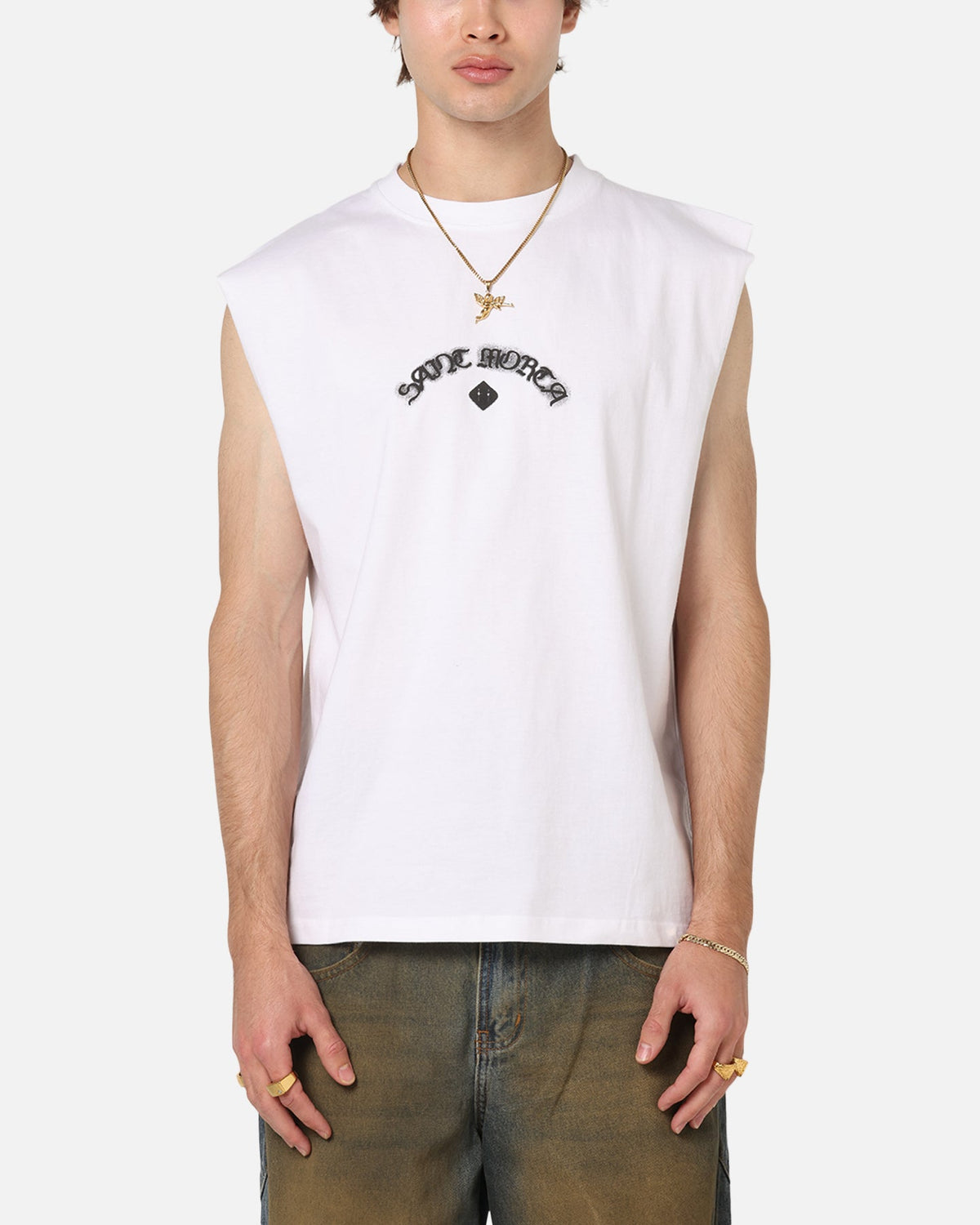 Saint Morta The Return Oversized Muscle T-Shirt White