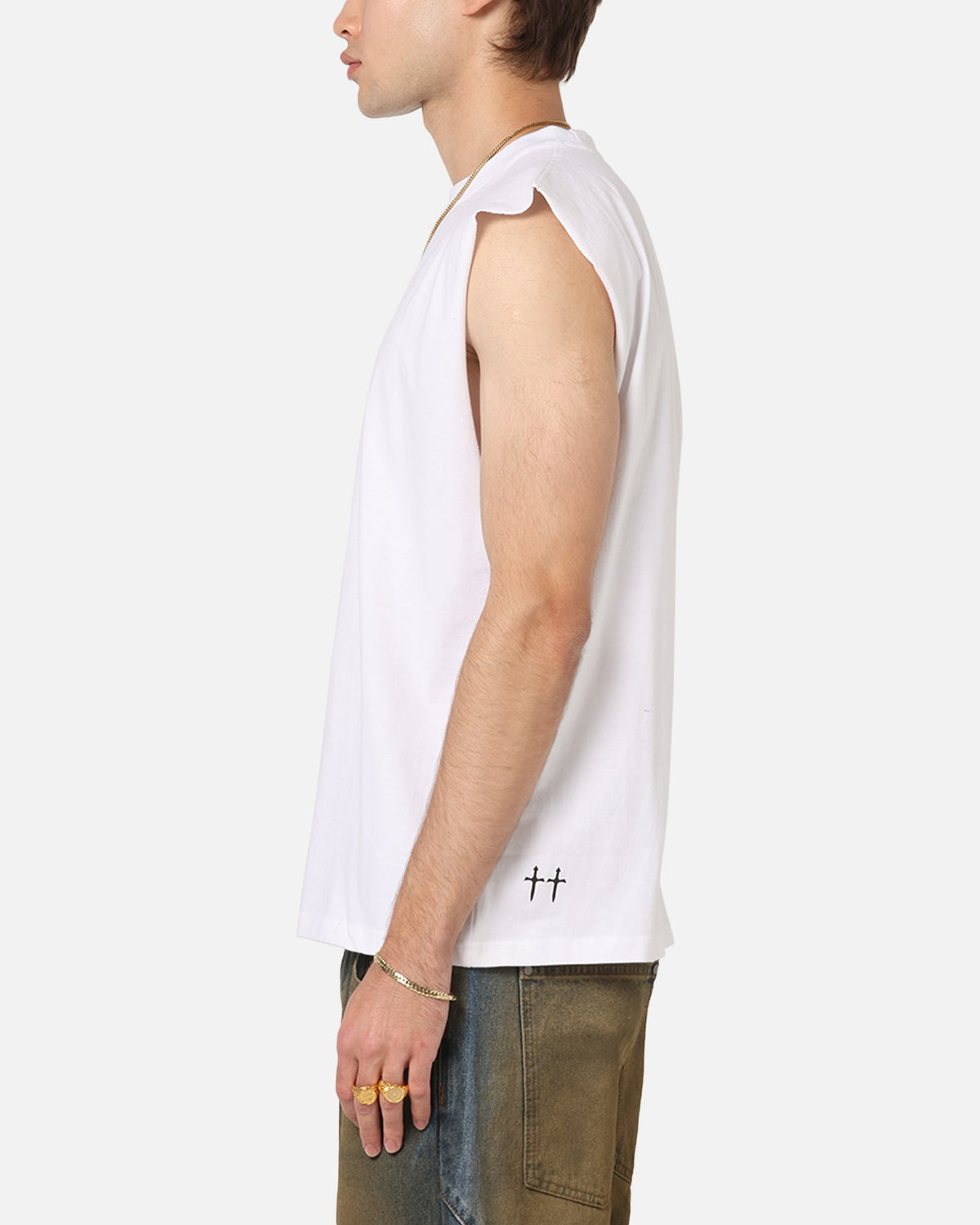 Saint Morta The Return Oversized Muscle T-Shirt White