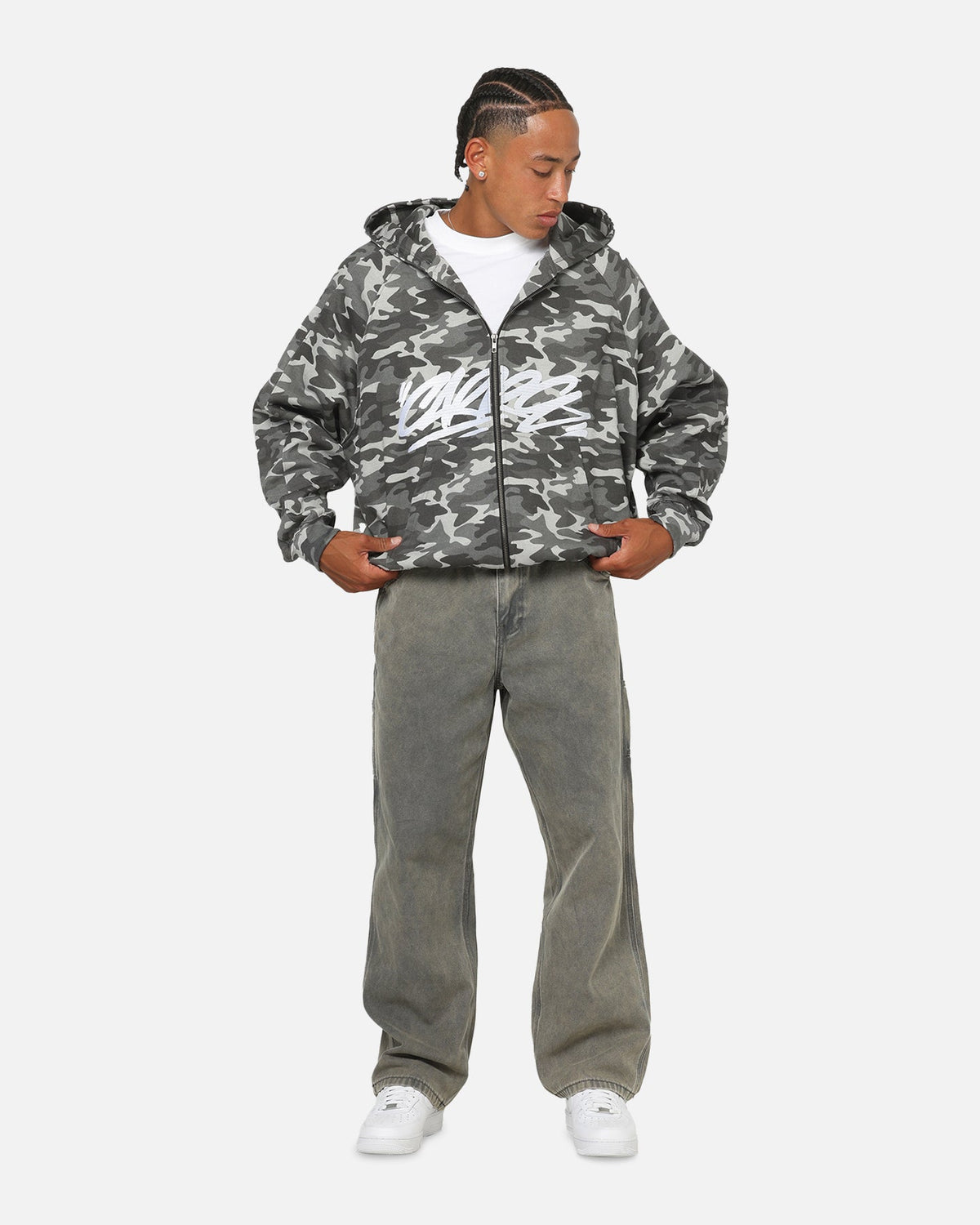 Carre Grit Hoodie Black Camo