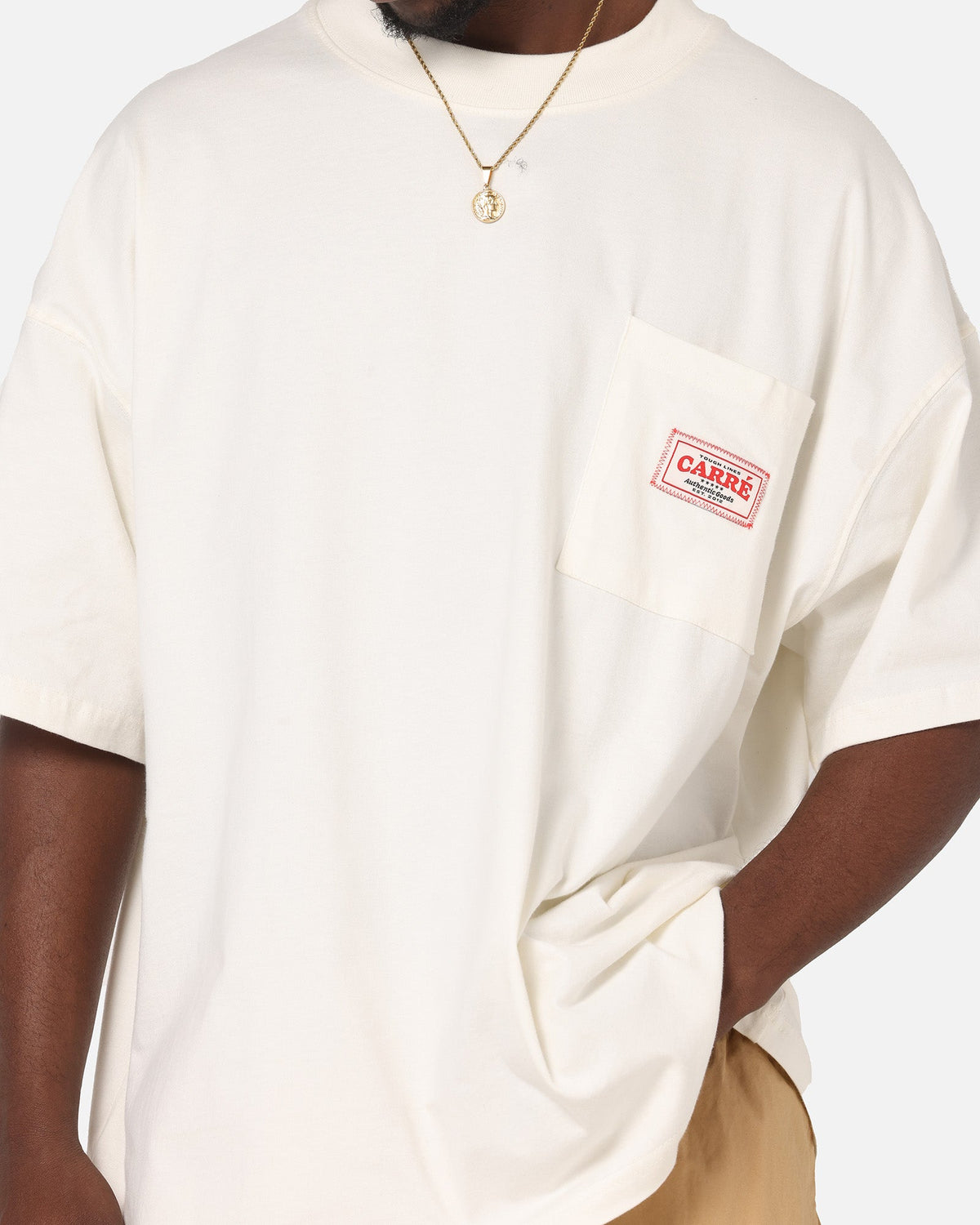 Carre Pocket T-Shirt Off White