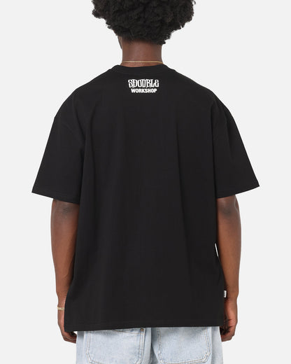 S Double Small Stock T-Shirt Black