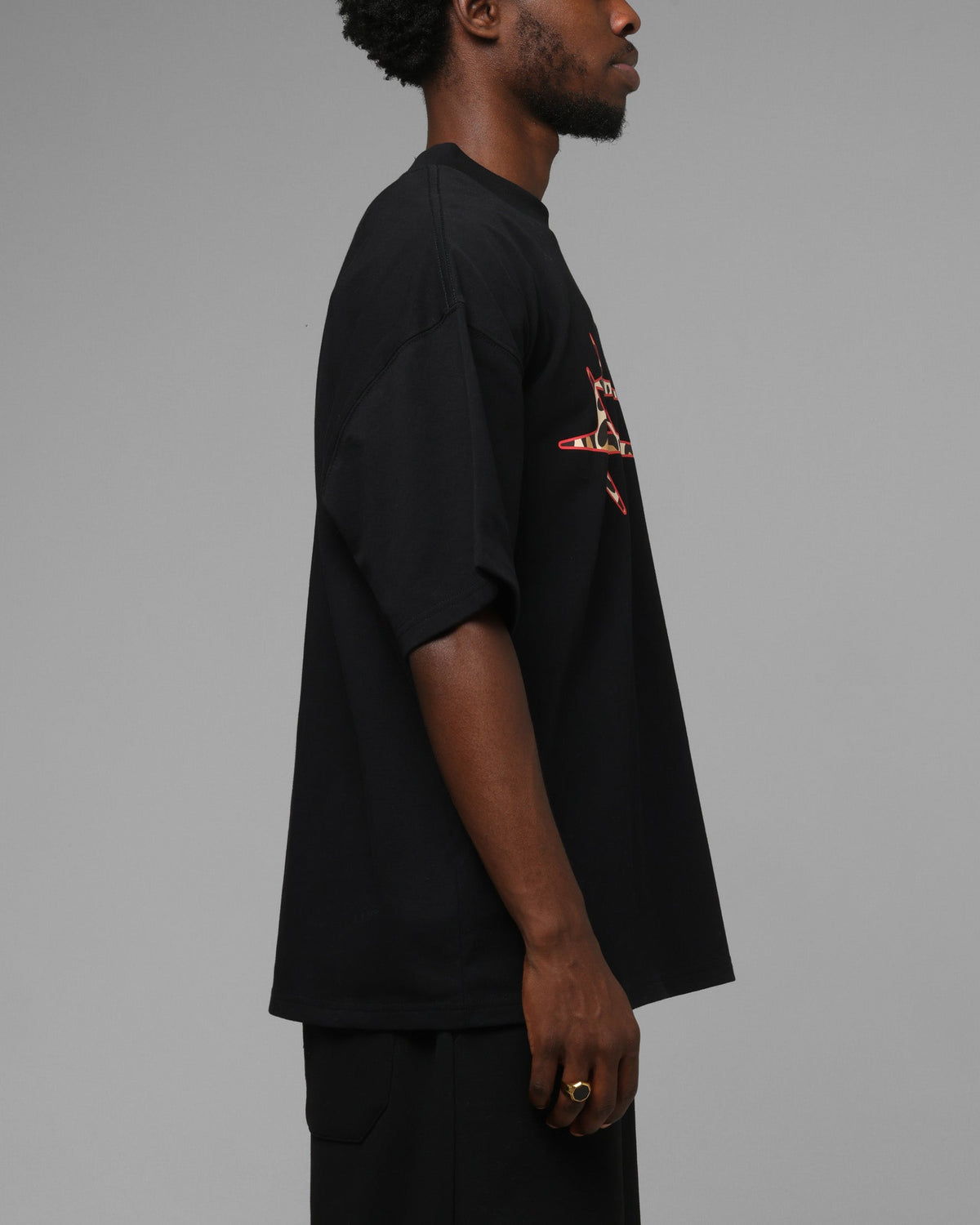 Loiter Hybrid Premium T-Shirt Black/Leopard