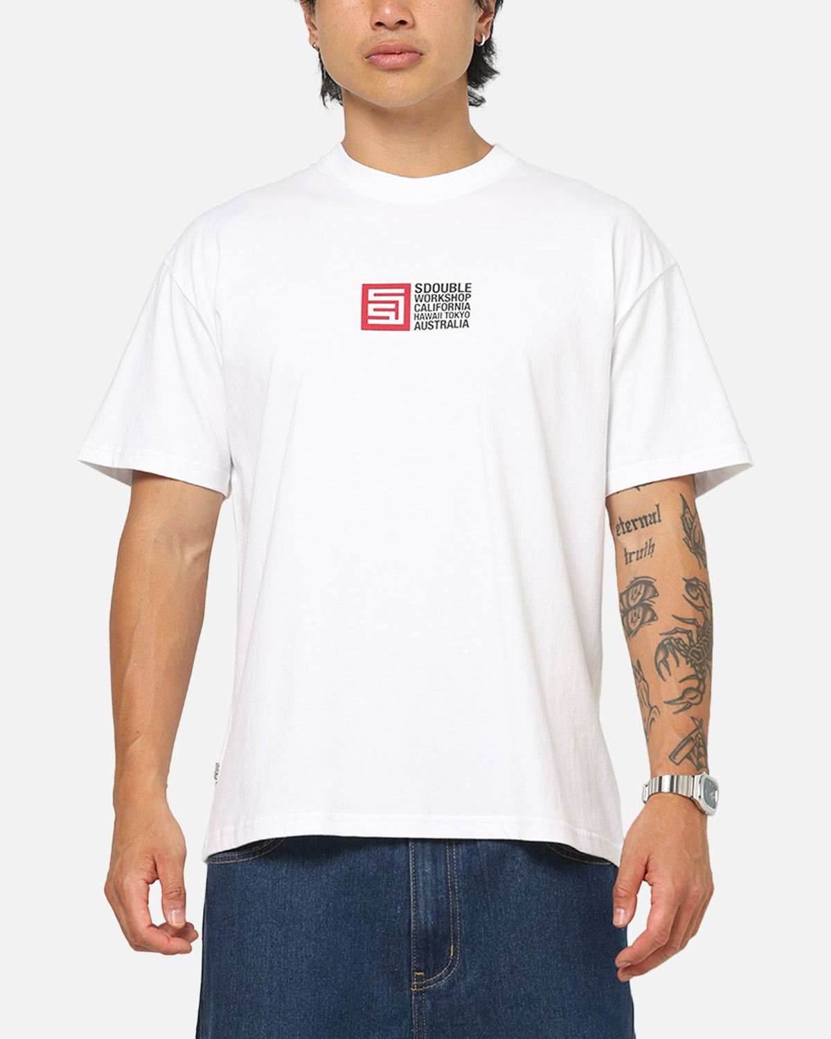S Double Flags T-Shirt White