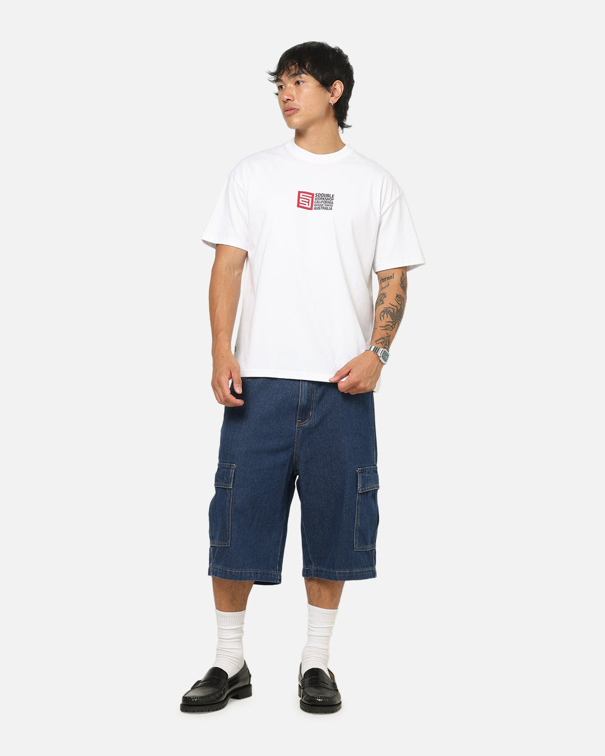 S Double Flags T-Shirt White