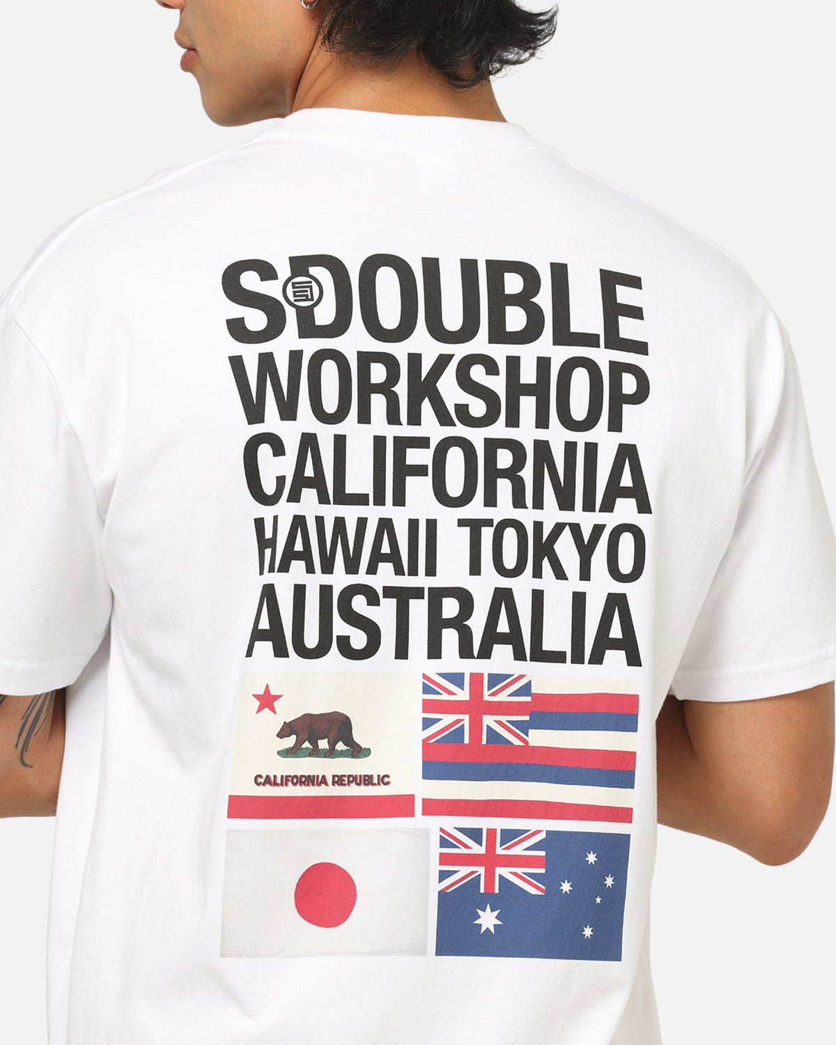 S Double Flags T-Shirt White