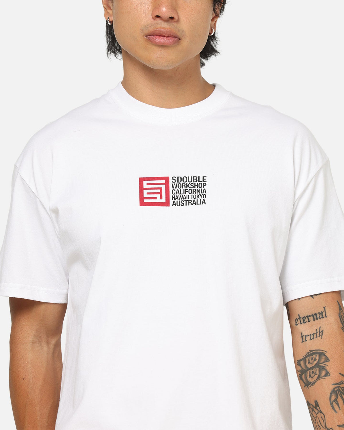 S Double Flags T-Shirt White