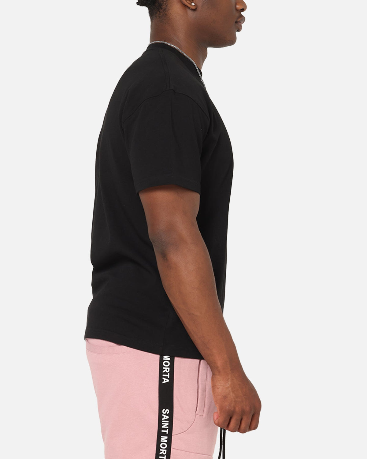 Saint Morta Scription Boxy T-Shirt Black