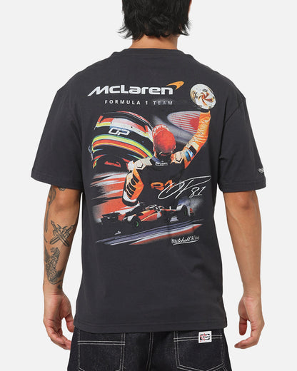 Mitchell & Ness X Mclaren Oscar Piastri Signature T-Shirt Washed Black