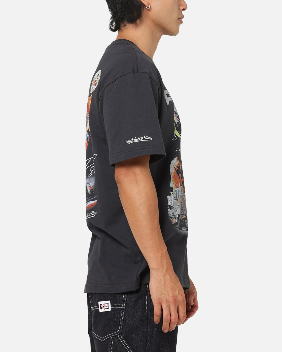 Mitchell & Ness X Mclaren Oscar Piastri Signature T-Shirt Washed Black