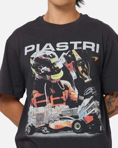 Mitchell & Ness X Mclaren Oscar Piastri Signature T-Shirt Washed Black