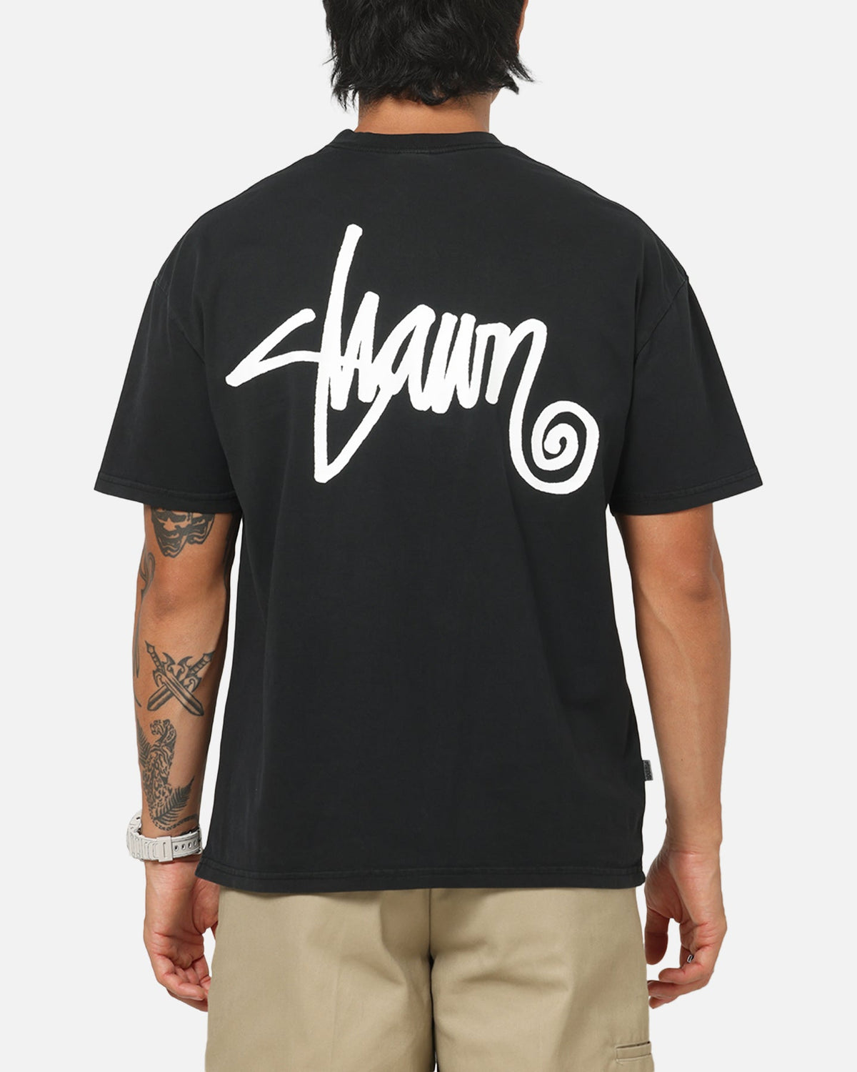 S Double Shawn Script T-Shirt Black