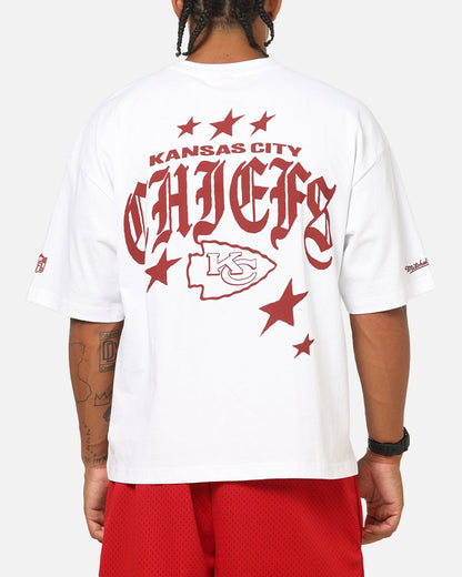 Mitchell & Ness Kansas City Chiefs Stars & Text Boxy T-Shirt White