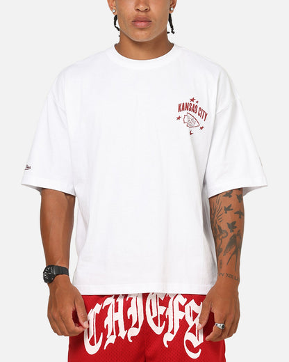 Mitchell & Ness Kansas City Chiefs Stars & Text Boxy T-Shirt White
