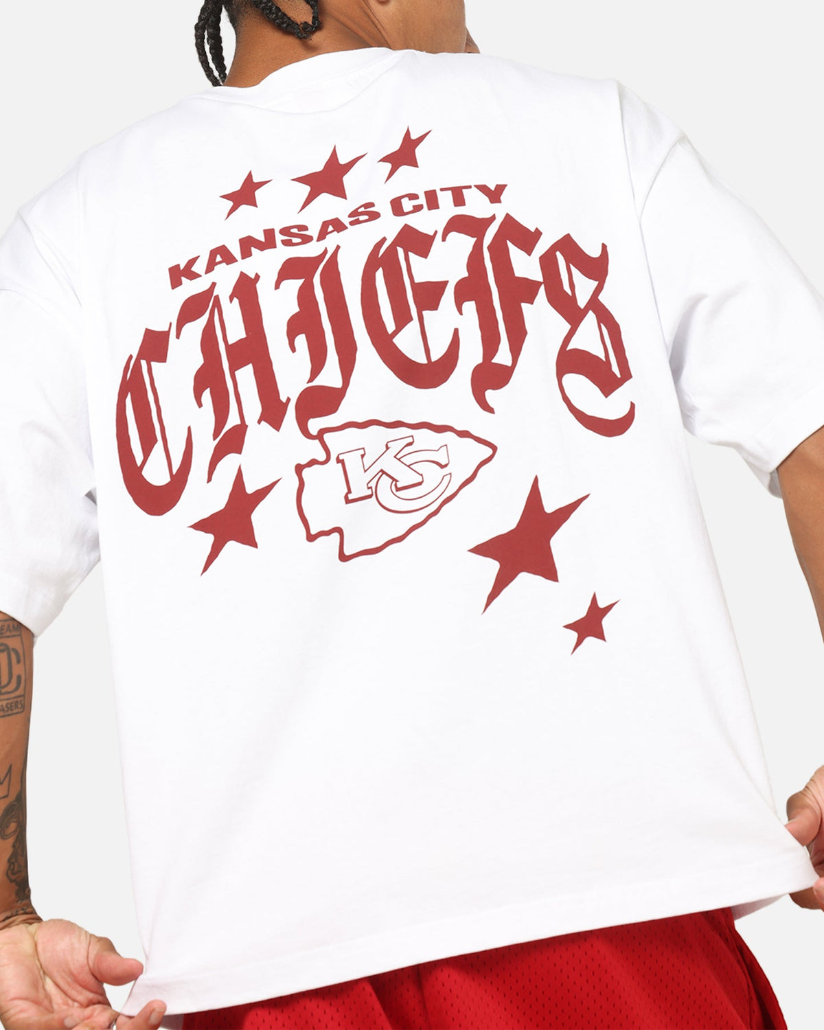Mitchell & Ness Kansas City Chiefs Stars & Text Boxy T-Shirt White