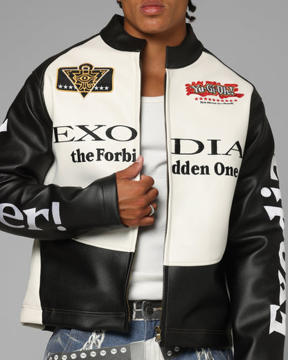 Loiter X Yu-Gi-Oh! Exodia Biker Jacket Black/Off White