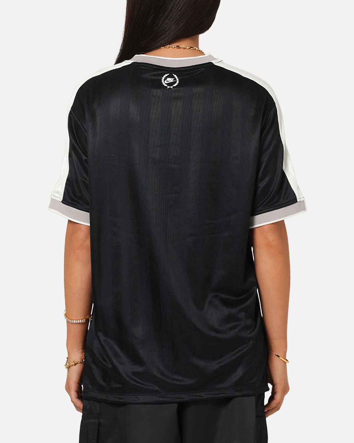 Nike Women's Sportswear V-Neck Jersey Black/White/Grey