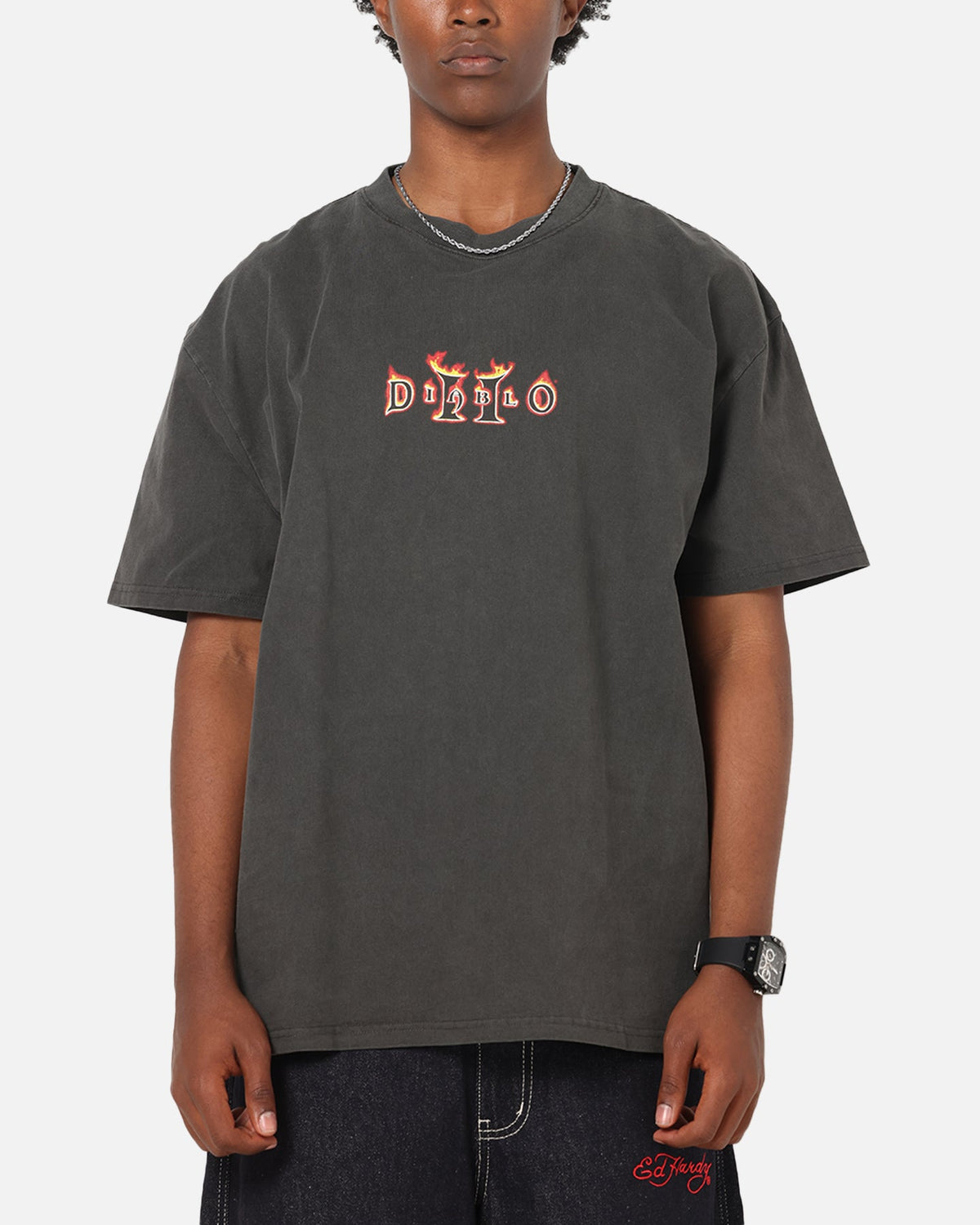 73Studio X Diablo Halloween Summer 2000 Vintage T-Shirt Black Wash