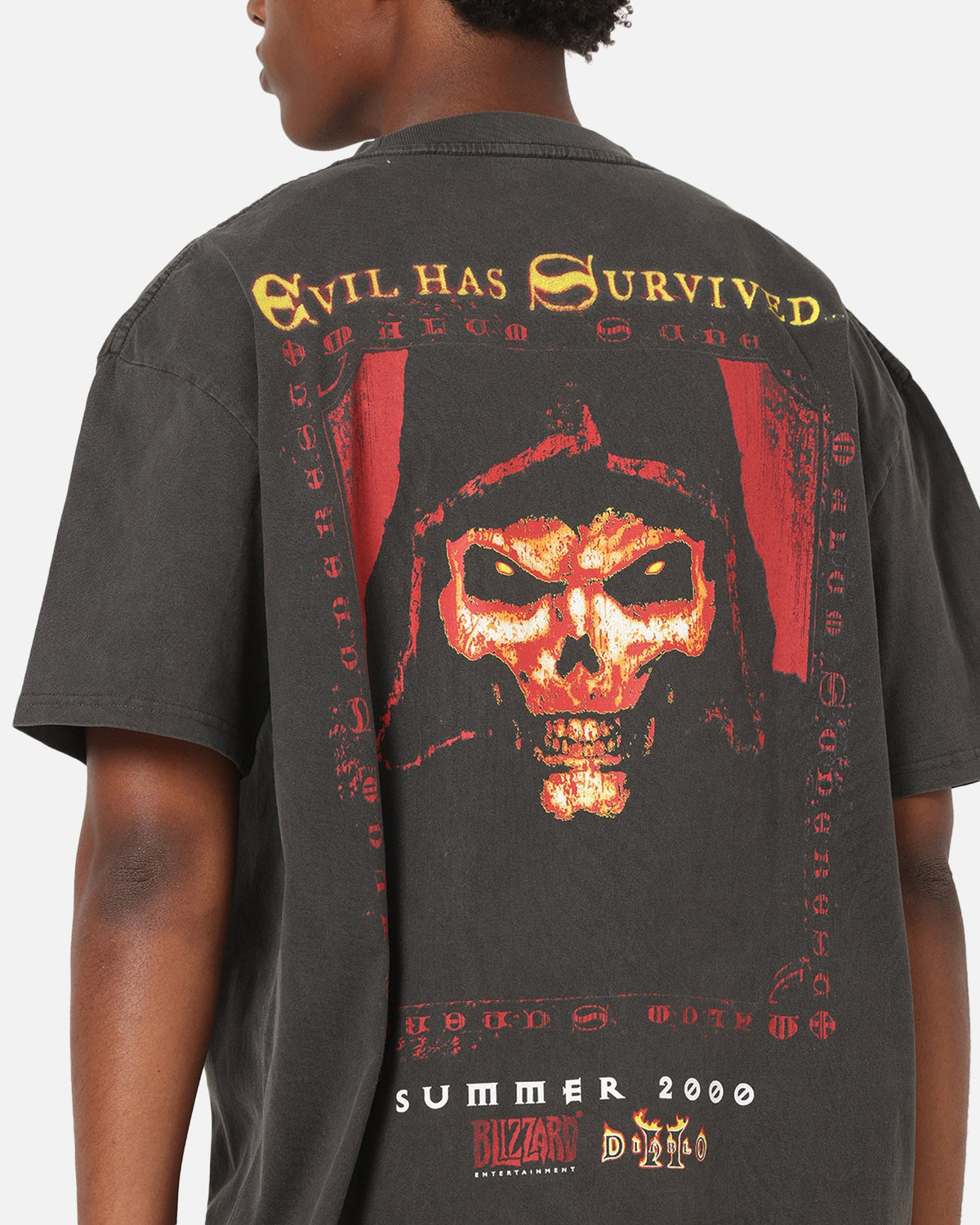 73Studio X Diablo Halloween Summer 2000 Vintage T-Shirt Black Wash