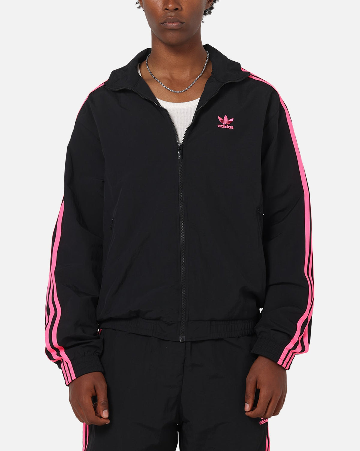 Adidas Firebird Track Jacket Black/Lucid Pink