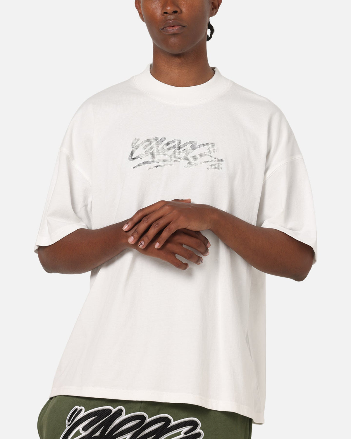 Carre Cross Stitch T-Shirt Off White