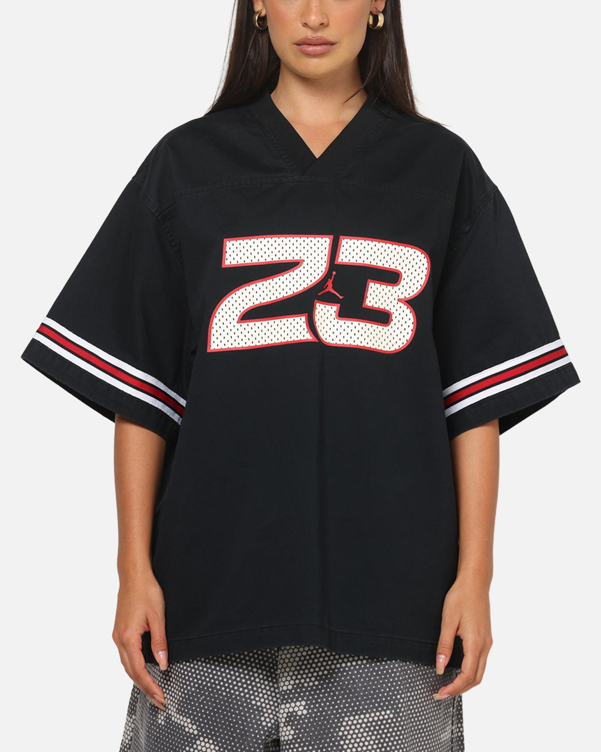 Jordan Women's Flight Woven Jersey Top Black