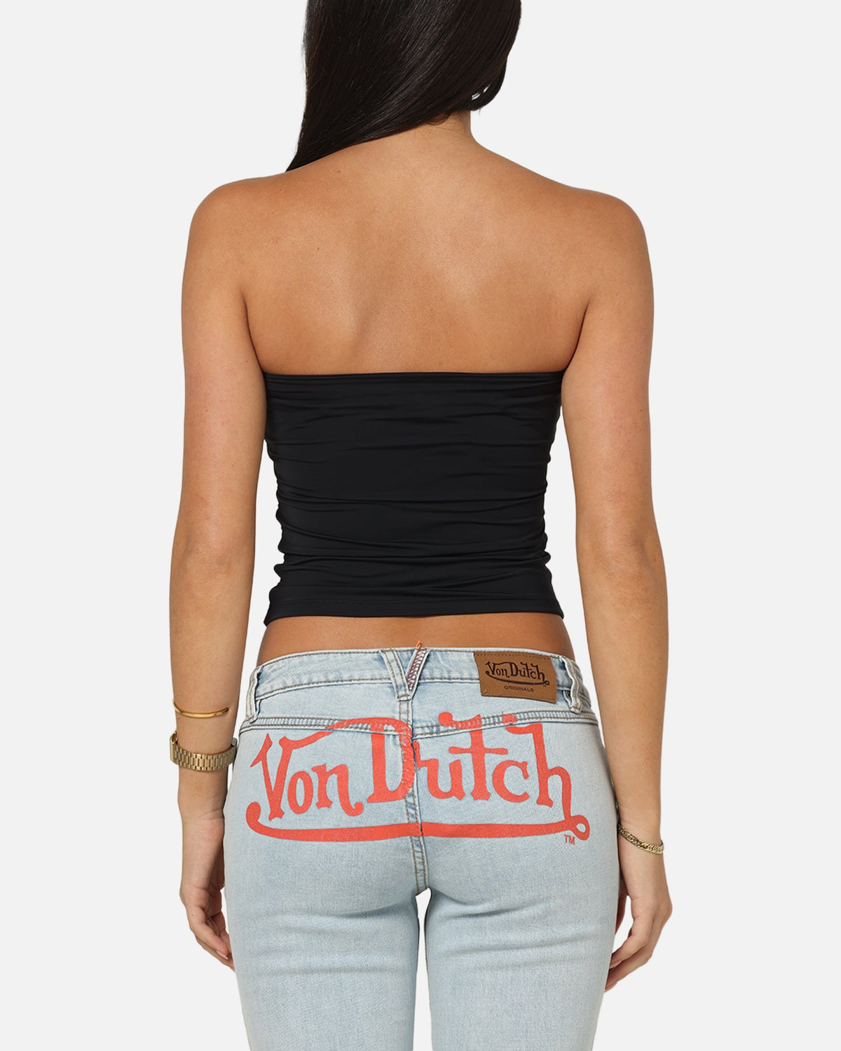 Von Dutch Women's Bandeau Top Black