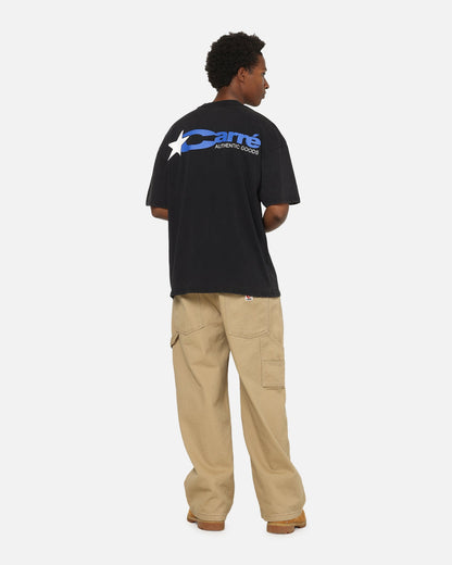 Carre Star Mark T-Shirt Black Acidwash
