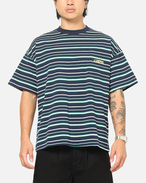 Carre Striped Pocket T-Shirt Navy Stripe