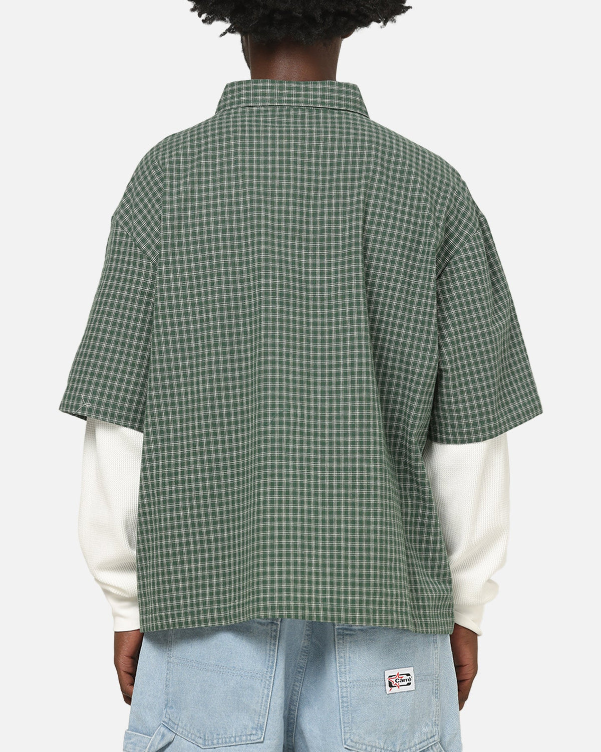 Carre Archive Layered Shirt Green Plaid