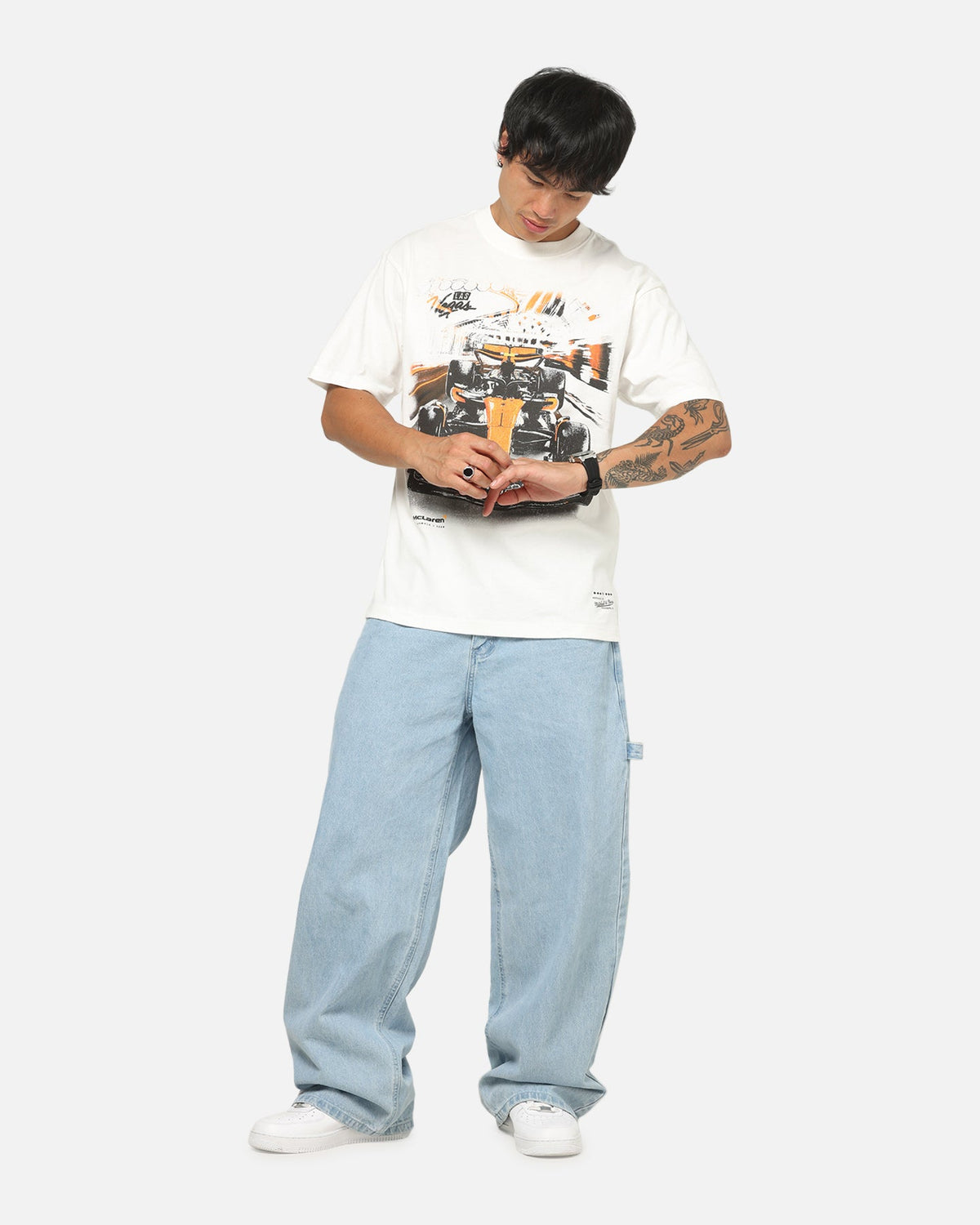 Mitchell & Ness X Mclaren Vegas 2025 T-Shirt Vintage White