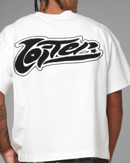 Loiter Jet Stream Chenille T-Shirt Off White