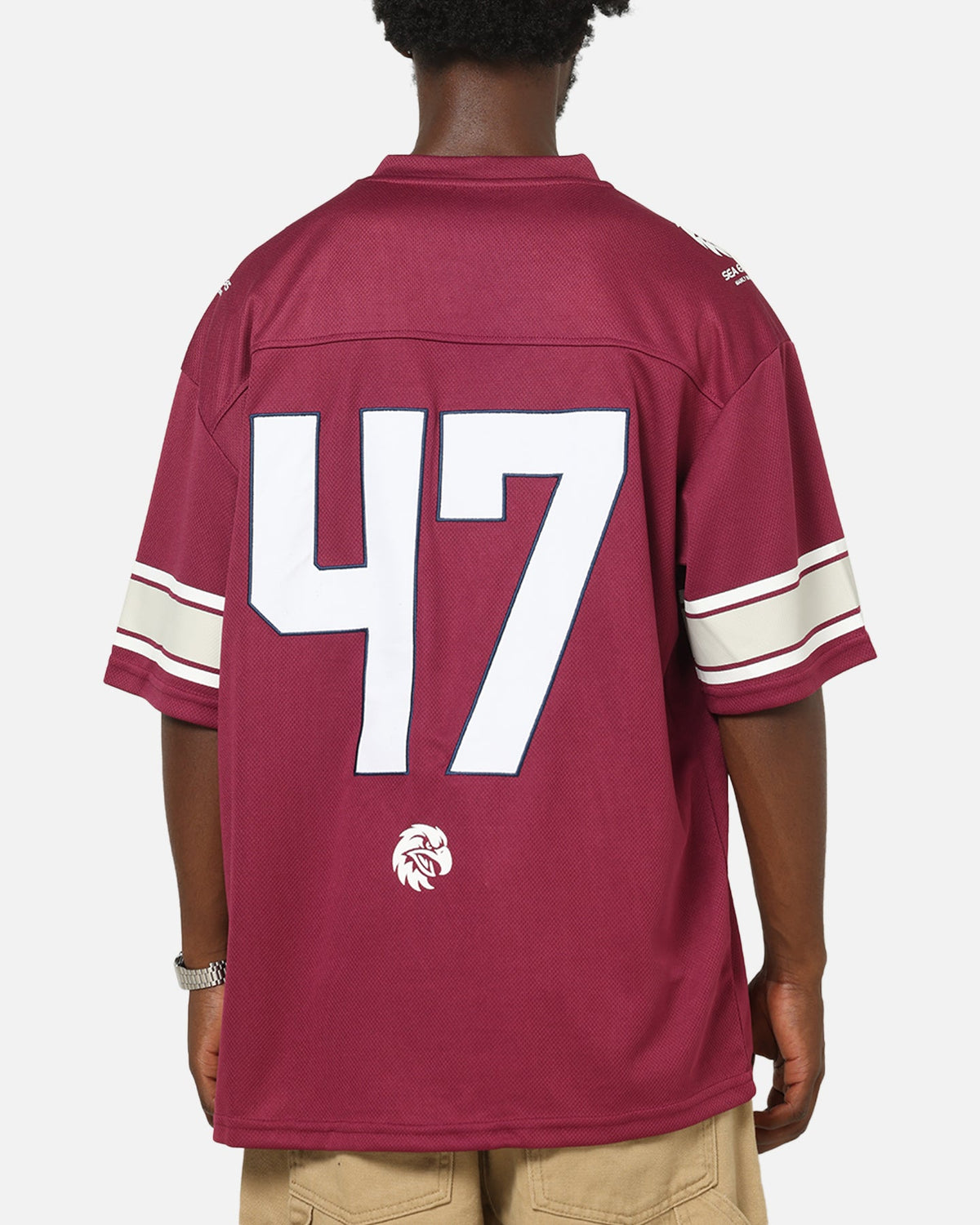 Bleacher Athletic Manly Warringah Sea Eagles NRL Gridiron Mesh Jersey Official Team Color