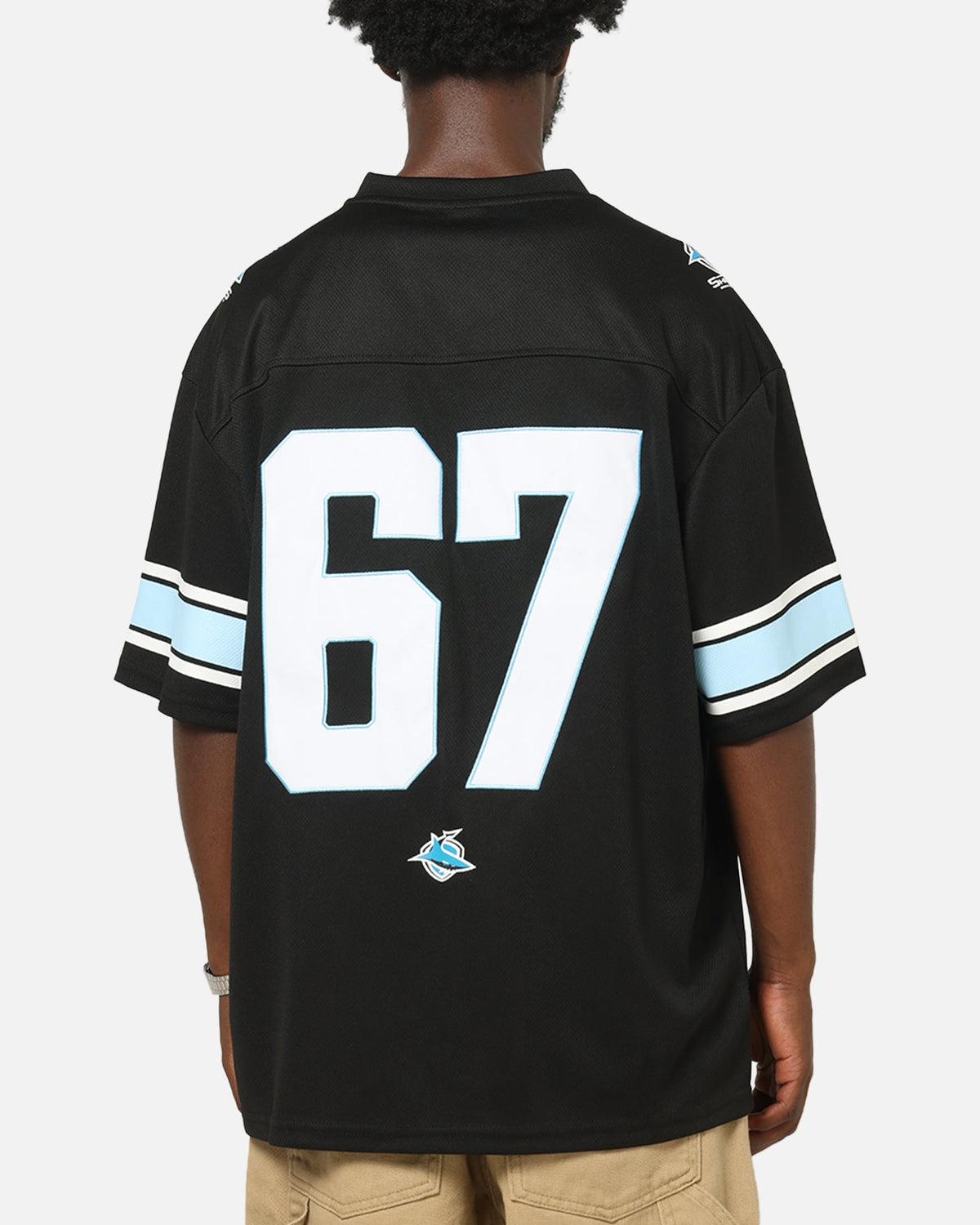 Bleacher Athletic Cronulla-Sutherland Sharks NRL Gridiron Mesh Jersey Official Team Color