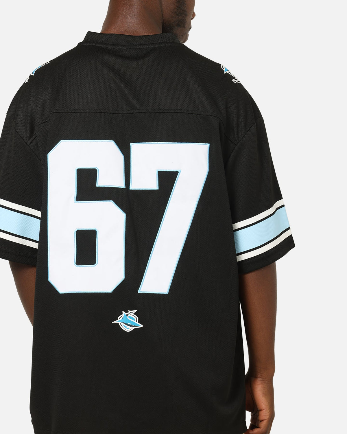 Bleacher Athletic Cronulla-Sutherland Sharks NRL Gridiron Mesh Jersey Official Team Color