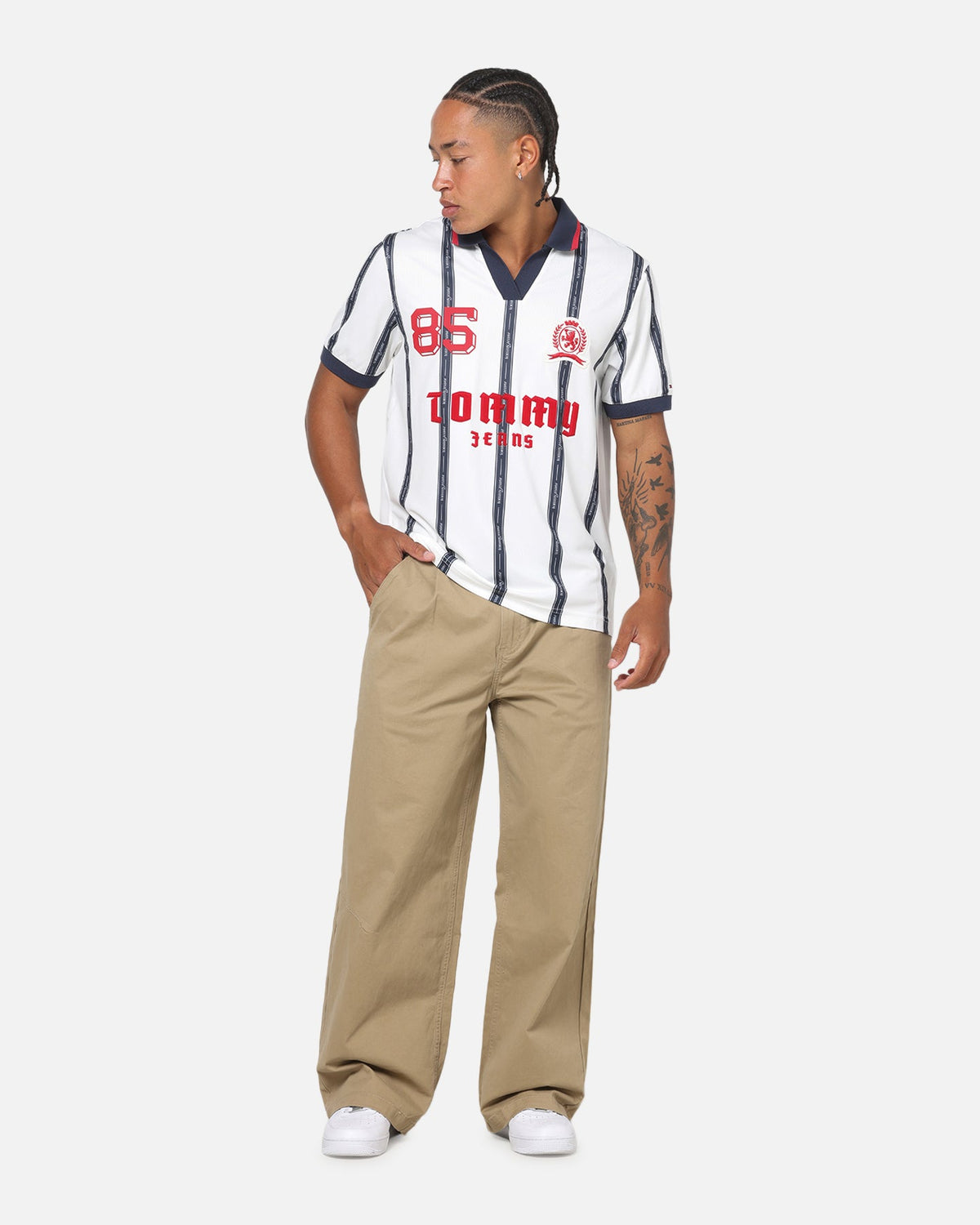 Tommy Jeans Sports Polo T-Shirt Ecru