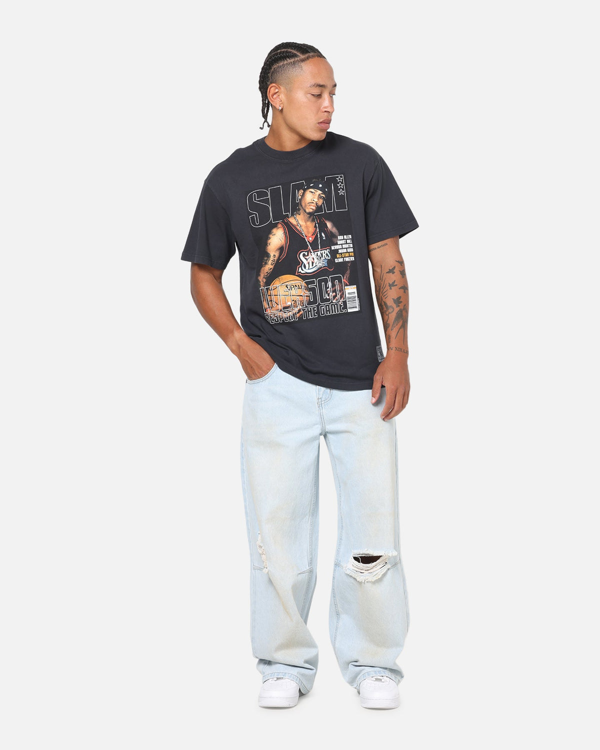 Mitchell & Ness Allen Iverson Slam T-Shirt Washed Black