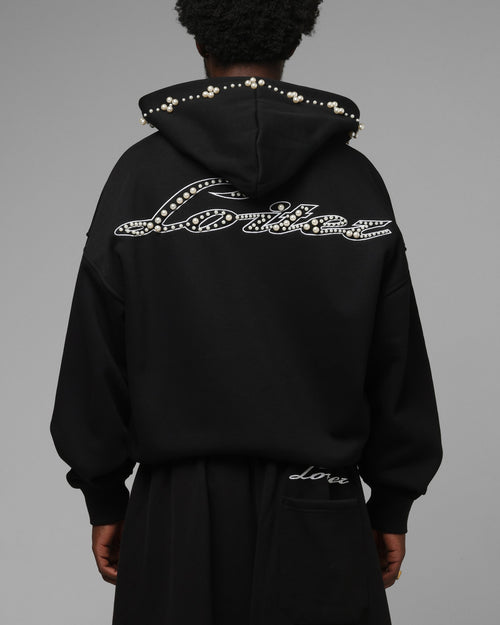 Loiter Pearl Zip Hoodie Black