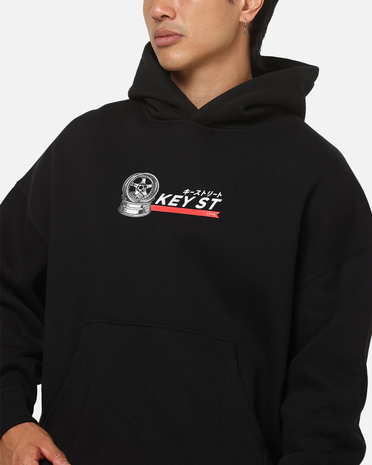 Key Street Wheels Hoodie Black