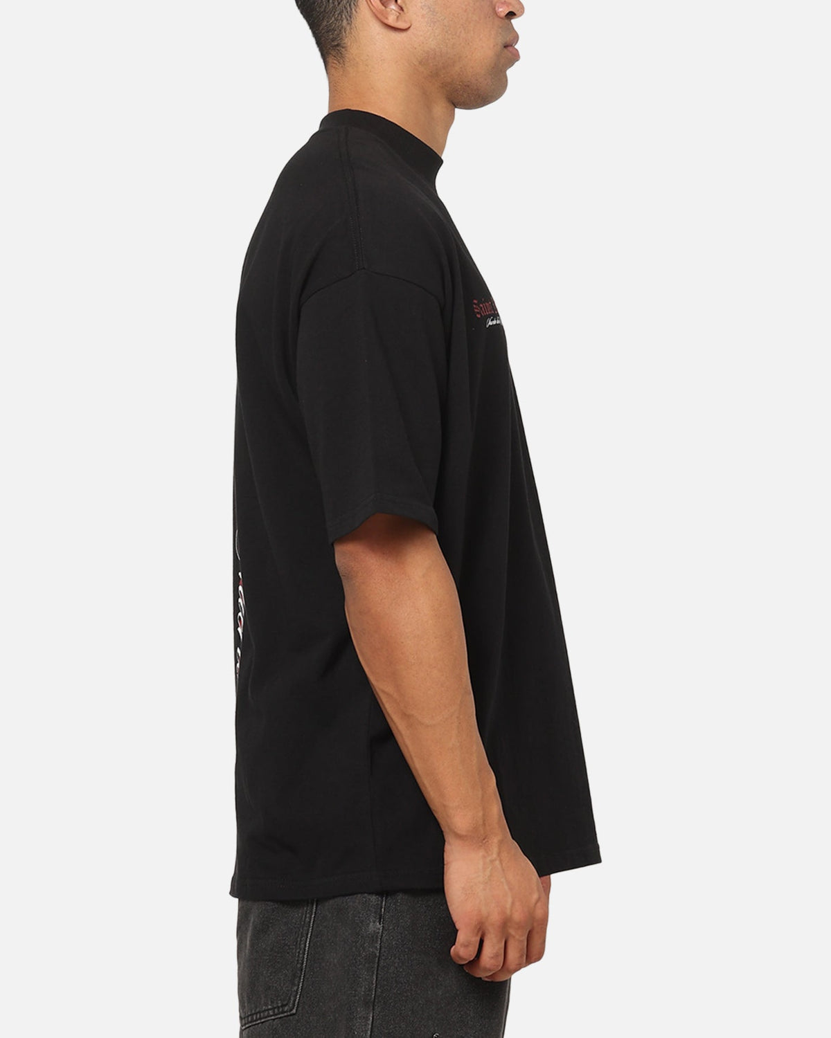 Saint Morta La Muerte Script T-Shirt Black/Red